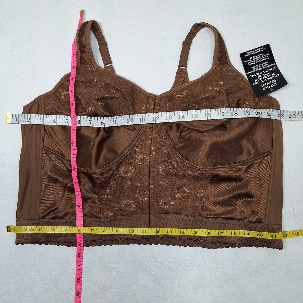 New Comfort Choice Wriless Bras Easy Enhancer Longline Posture Bra Plus Sz 52c View 4